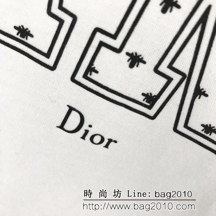 DIOR迪奧 官網同步 19ss早春新款 字母小蜜蜂印花 男款短袖  ydi1685